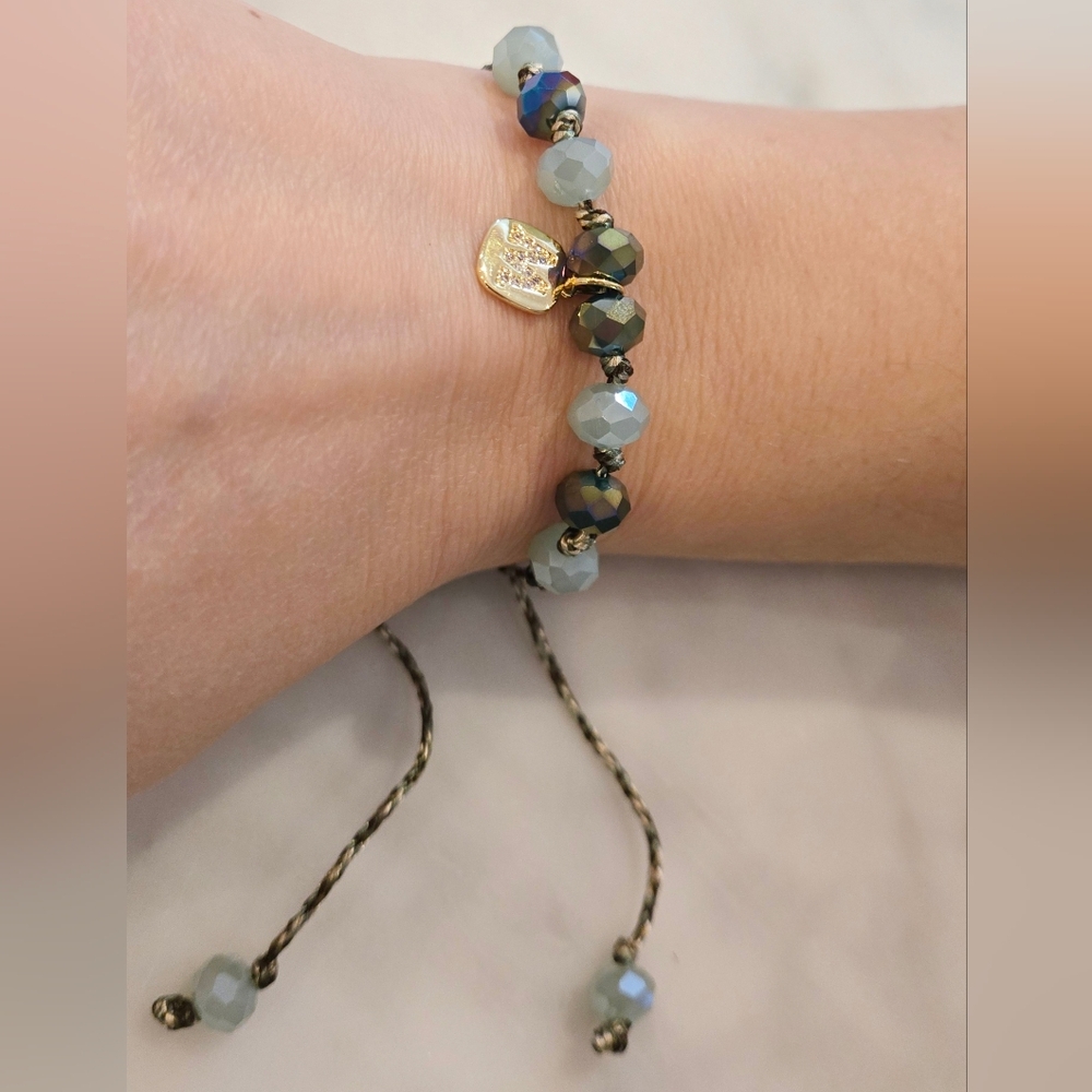 Crystal & Paracord Initial Friendship Bracelet